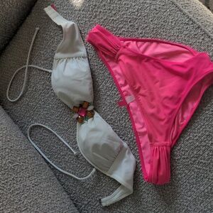Victoria's Secret White and Pink Bikini